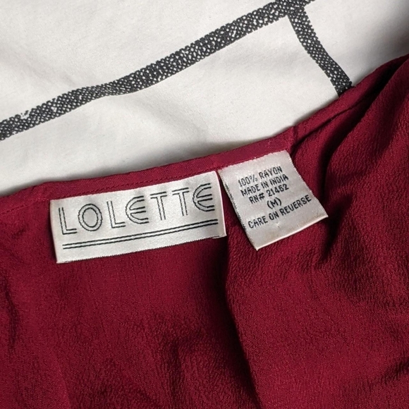 Vintage Red Floral Dress - Picture 4 of 5